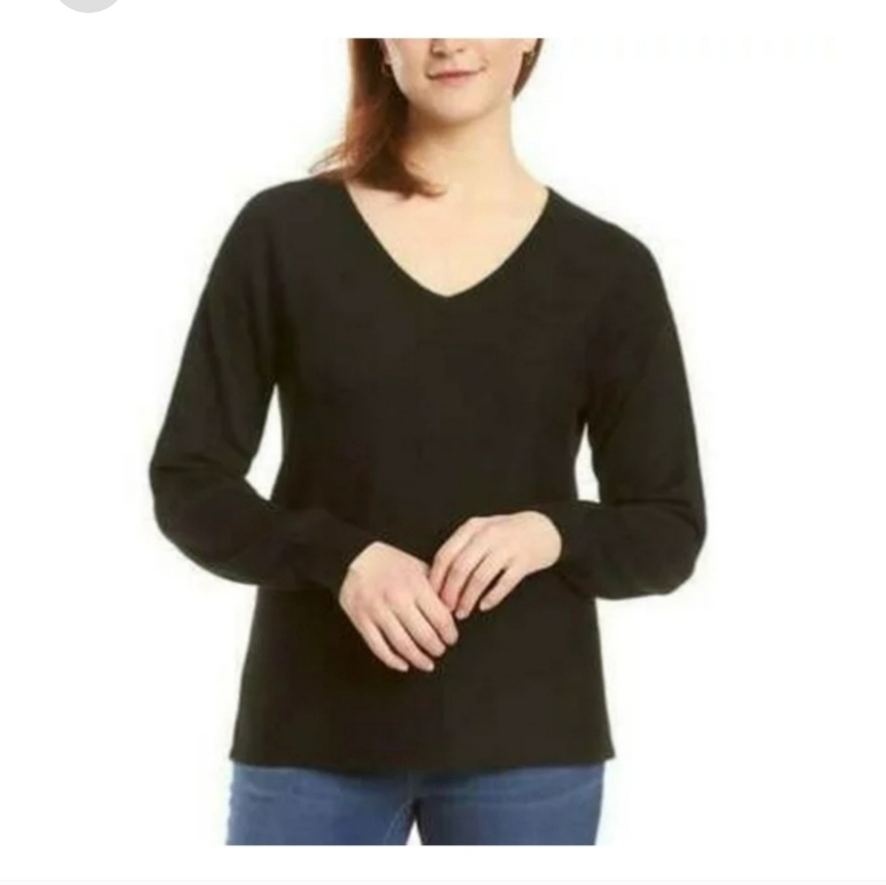 Ella Moss Ladies' Ribbed V-Neck Sweater xxl